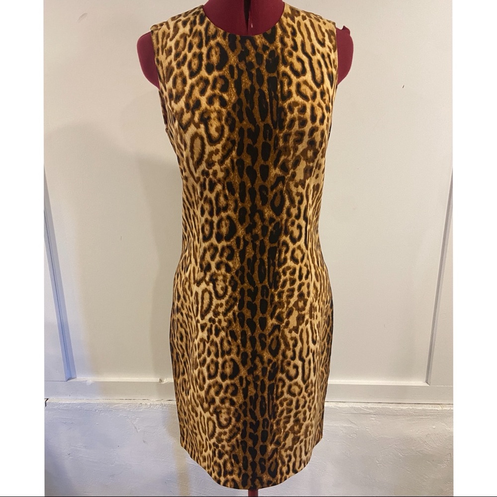 Celine Vintage Midi Leopard Dress